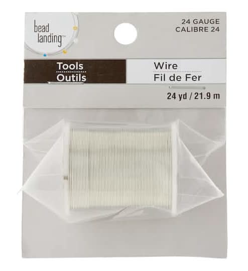 Bead Landing Beading Wire, 24yd/21.9m, Silver