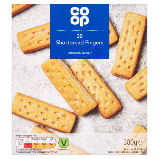 Co-Op 20 Shortbread Fingers 380g