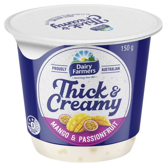 Dairy Farmers Thick & Creamy Mango Passionfruit Yoghurt 150g