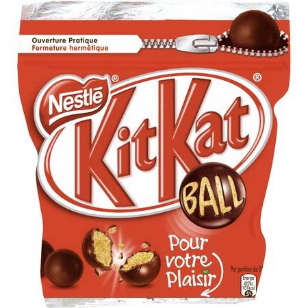 Chocolat BALL chocolat lait cœur céréales KITKAT - le sachet de 250 g