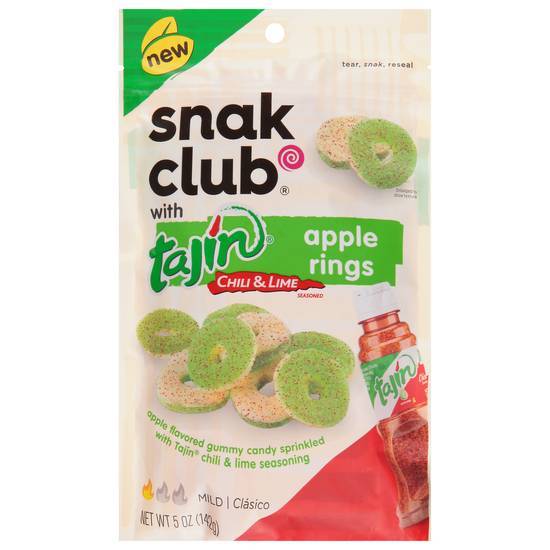 Snak Club Tajin Chili and Lime Rings Snacks (apple)