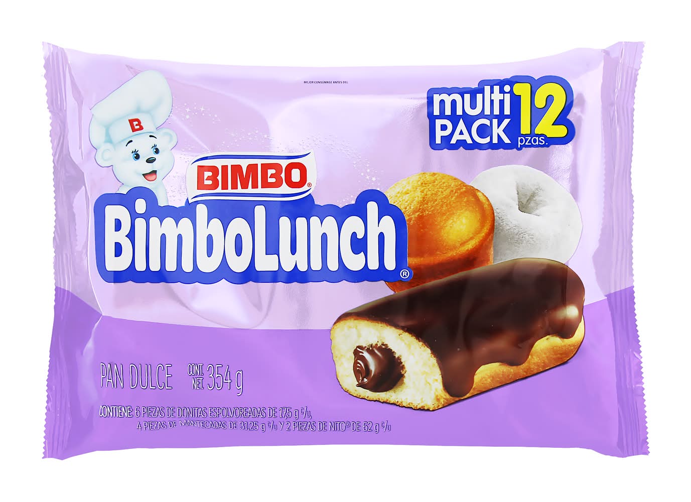 Bimbo · Lunch pan dulce, vainilla (6 un)