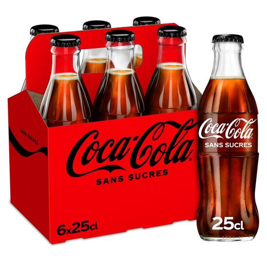 Coca-cola sans sucres 6x25cl