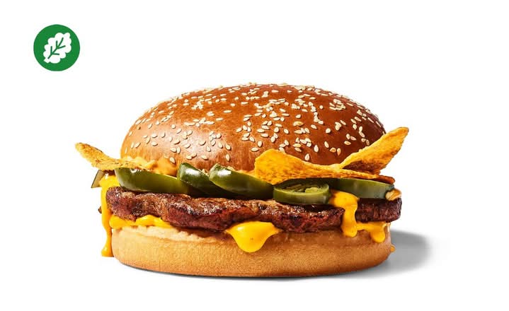 Plant-Based Cheesy Nachos Burger
