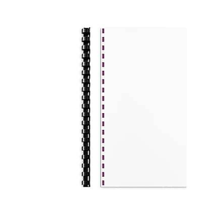 Staples Comb Plastic Binding Spine, 150 Sheets, 25/Pack (17460)