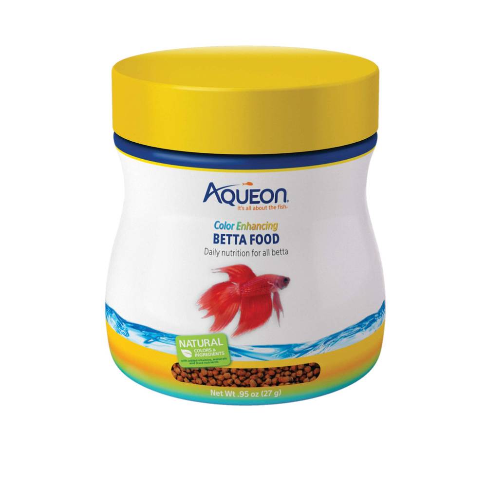 Aqueon Betta Color Enhancing Pellets Betta Food, .95 Oz.