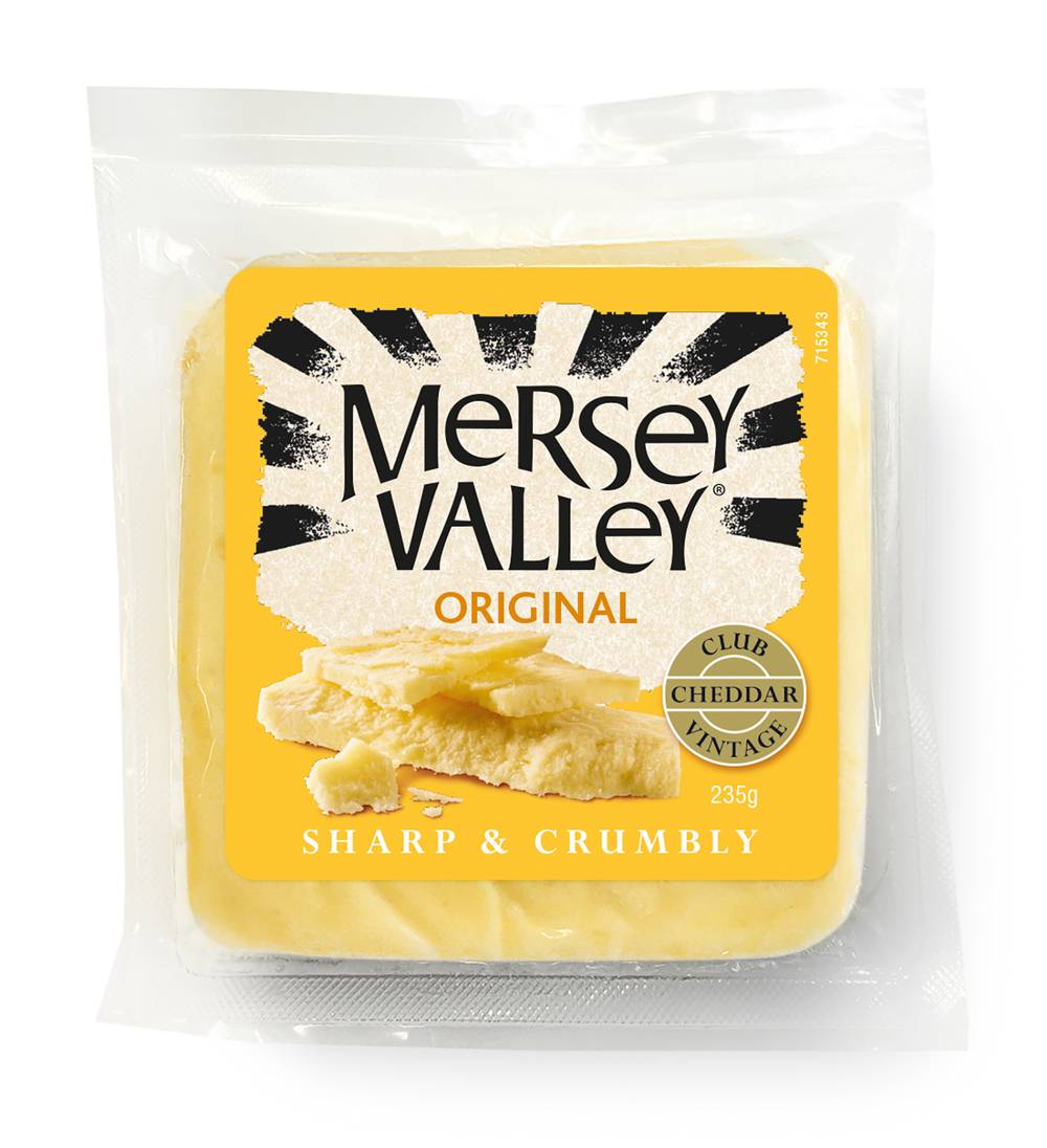 Mersey Valley Original Sharp & Crumbly Club Cheddar Cheese (235g)