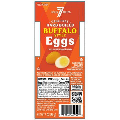 7-Select Buffalo Flavor Hard Cooked Eggs 2ct