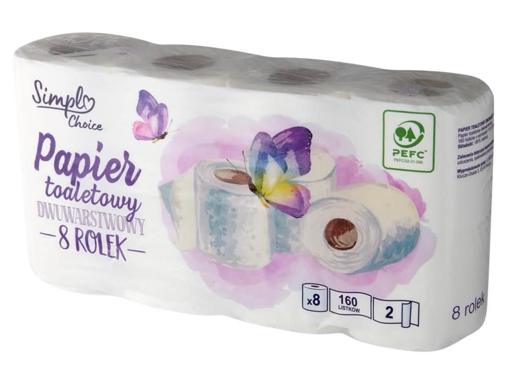 Simpl Choice Papier toaletowy dwuwarstwowy 8 rolek