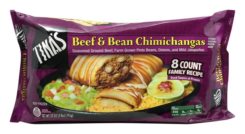 Tina's Beef and Bean Chimichangas (2 lbs)