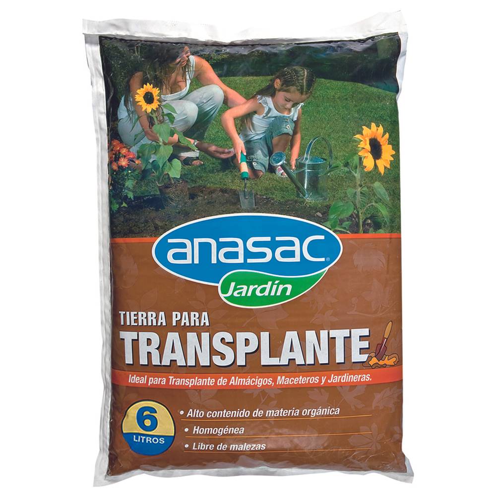 Anasac jardín tierra para trasplante (bolsa 6 l)