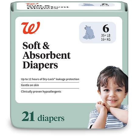 Walgreens Soft & Absorbent Disposable Diapers, Stage 6 (21 ct)