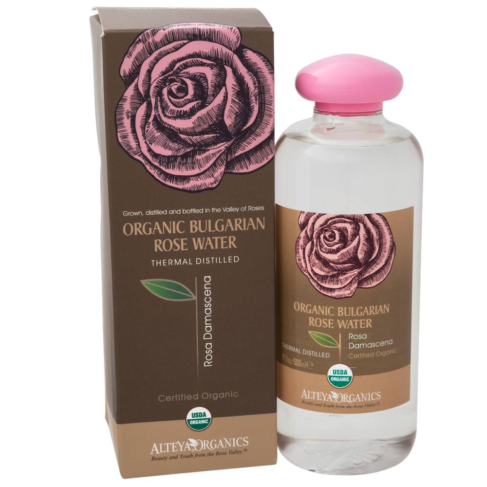 Organic Bulgarian Rose Water - Thermal Distilled (17 Fluid Ounces)