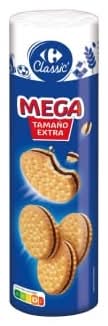 Galletas rellenas de crema de chocolate Mega Carrefour Classic 500 g.