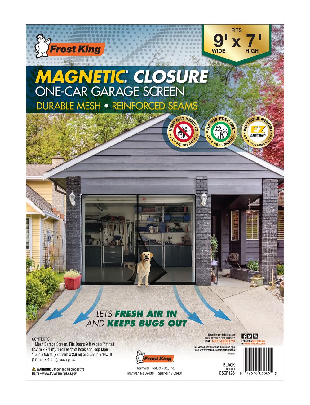 Frost King Magnetic Double Single Door Screen
