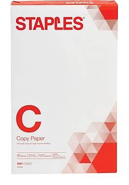 Staples Copy Paper 500 Sheets, 8.5x14 in