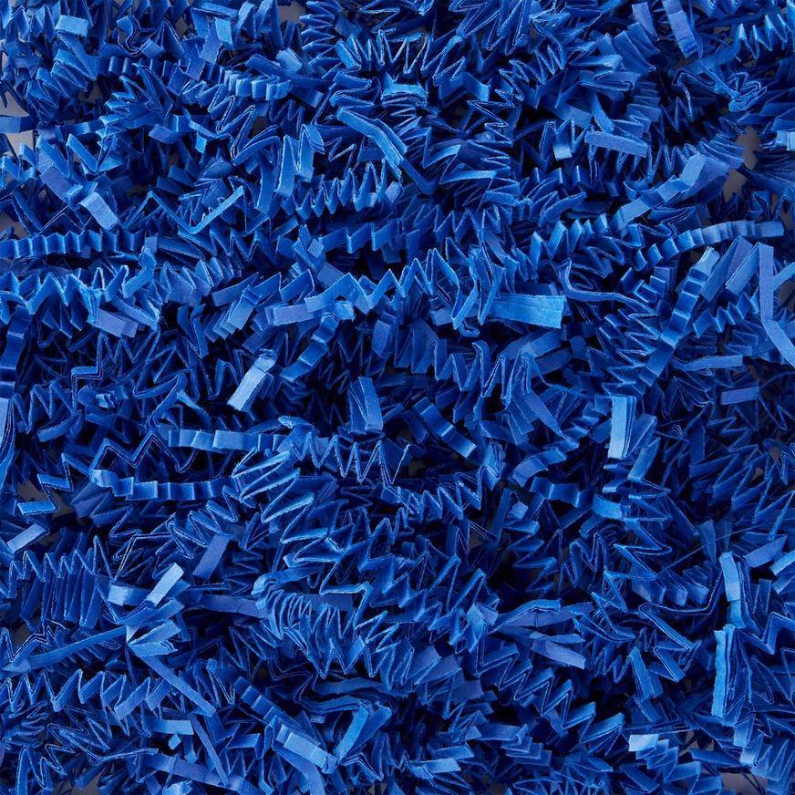 Party City Crinkle Paper Shreds (royal blue)