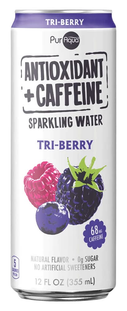 PurAqua Flavored Sparkling Water, Tri-Berry (12 fl oz)