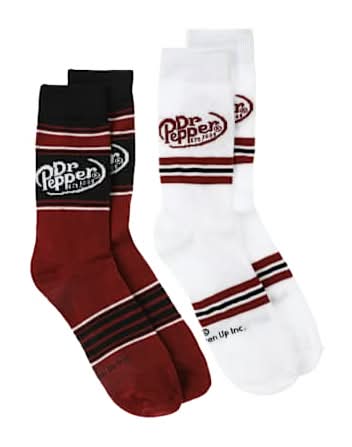 Young Mens Licensed Crew Socks 2-Pairs Dr. Pepper