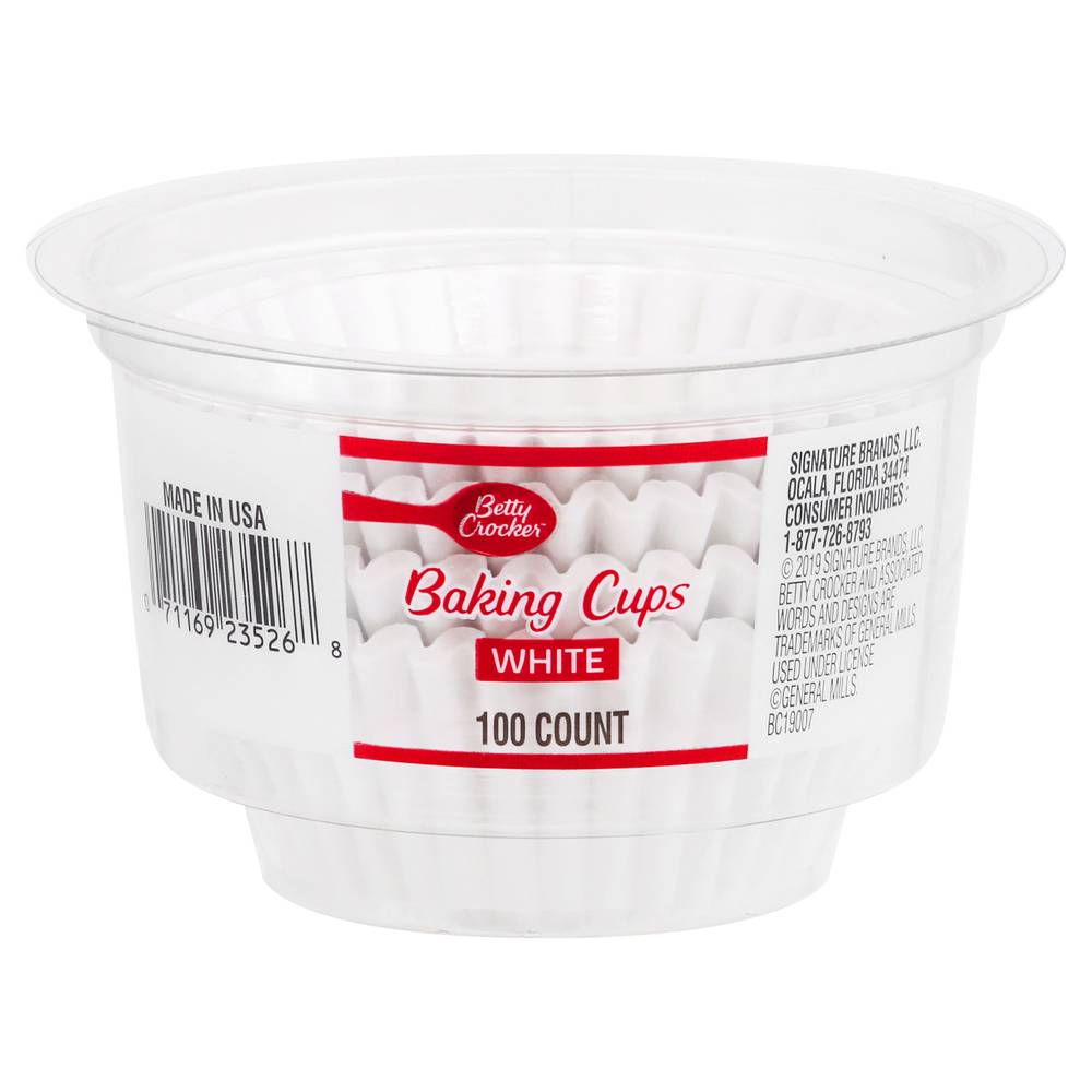 Betty Crocker Baking Cups, White (100 ct)