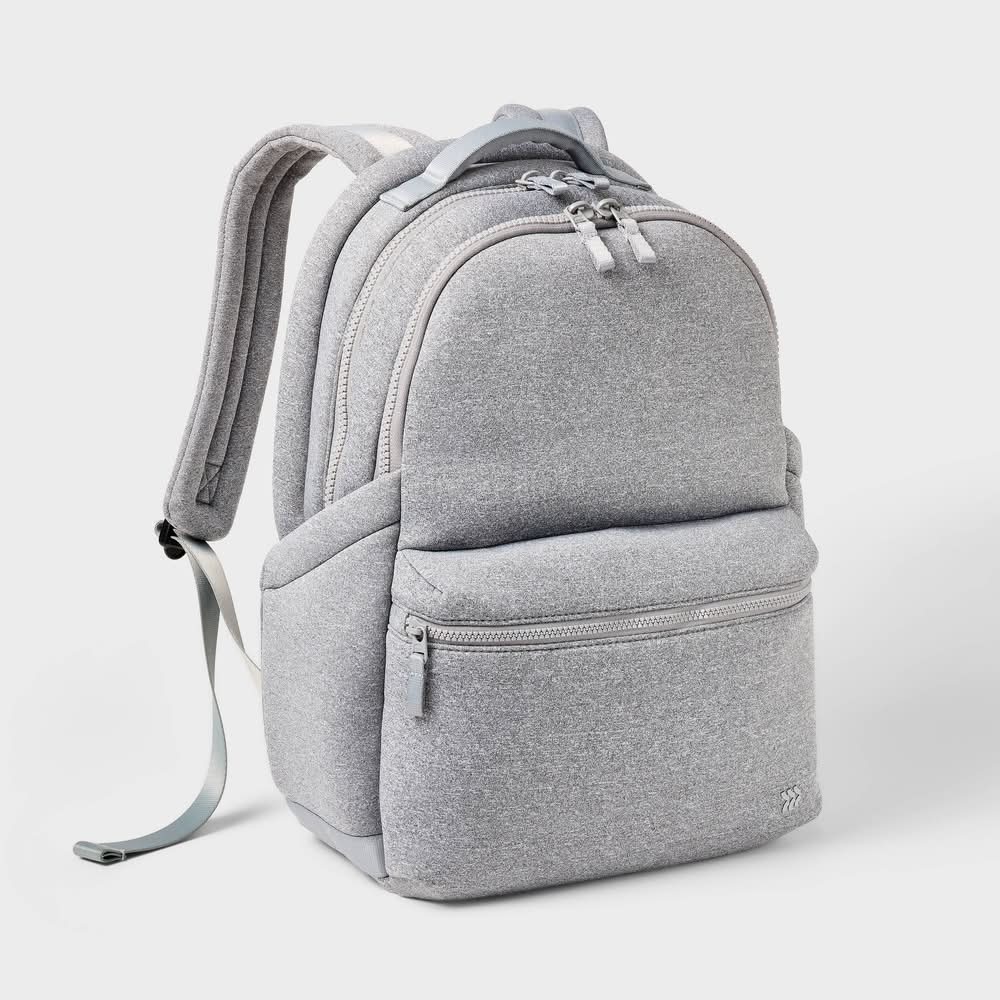 All In Motion Faux Neoprene Backpack 14 L, Heather Gray