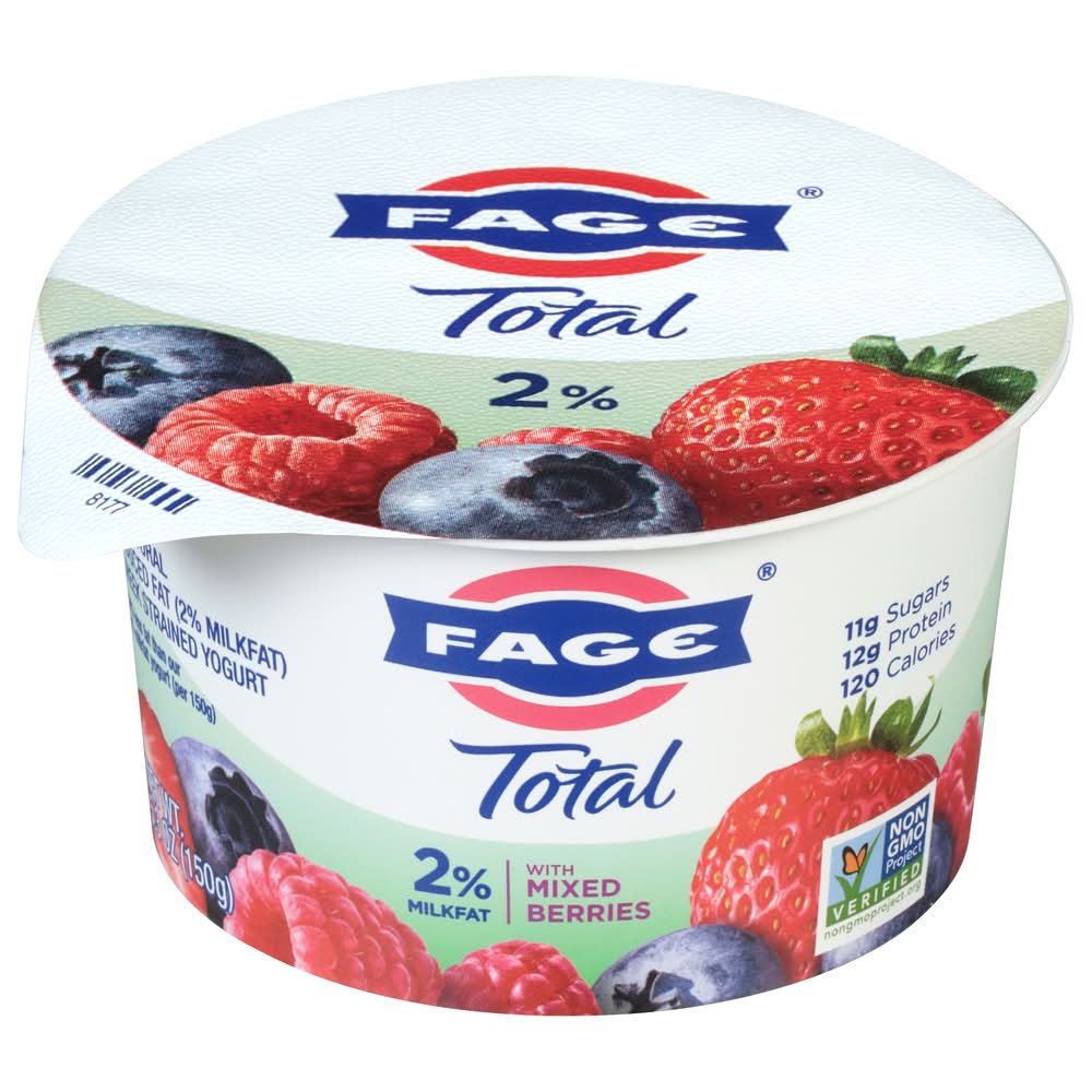 FAGE 2% Lowfat Greek Yogurt, Mixed Berries (5.3 oz)