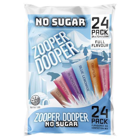 Zooper Dooper No Sugar (24 Pack)