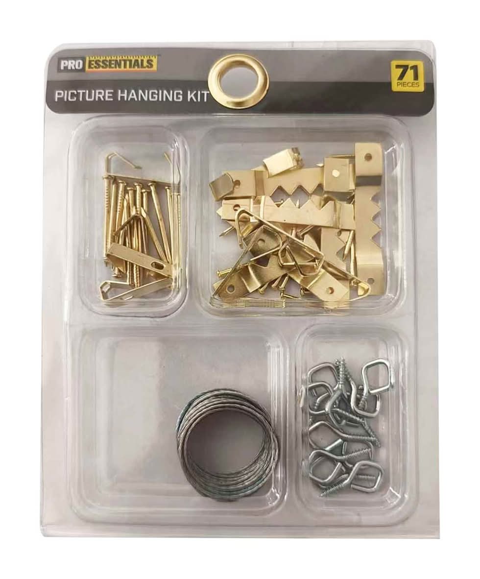 Pro Essentials Picture Hanging Kit 71 Pc