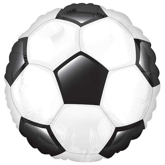 Inflated 28" Soccer Ball Mylar Balloon