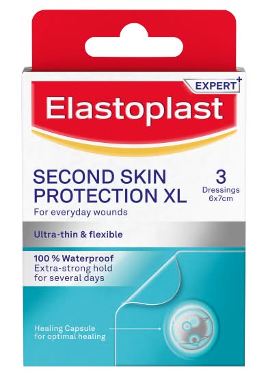 Elastoplast 6x7 cm, Second Skin Protection Faster Healing Dressings (3 pack)