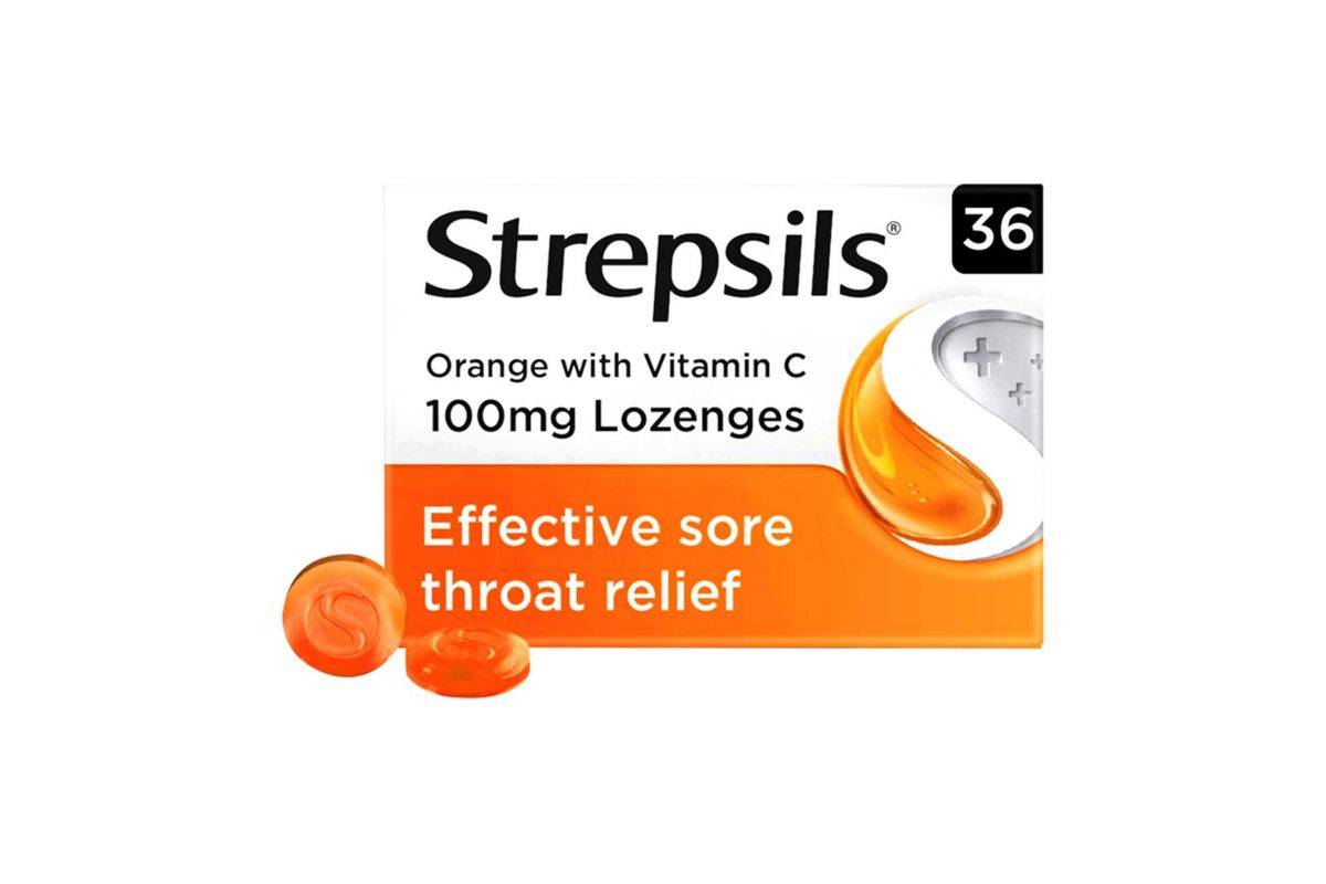 Strepsils Orange with Vitamin C (100mg) Lozenges - 36 Lozenges