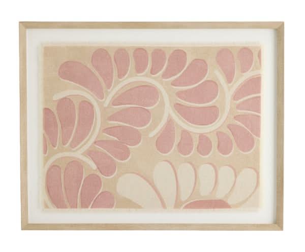 Glass Framed Linen Swirls II Wall Art, 29x23