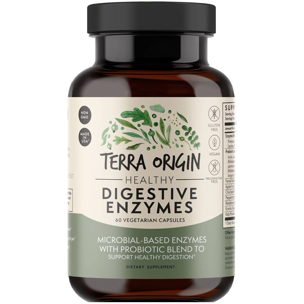 Terra Origin Digestive Enzymes Dietary Supplement Capsules (60ct)