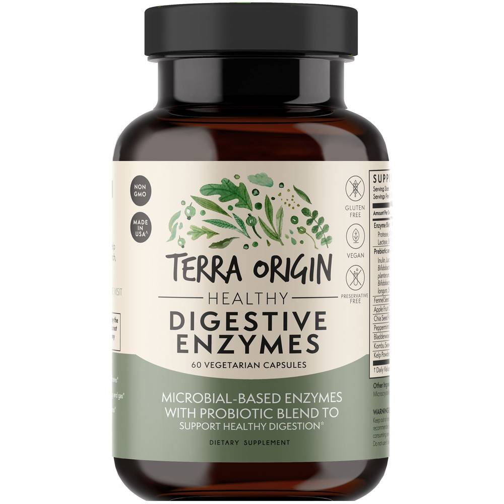 Terra Origin Digestive Enzymes Dietary Supplement Capsules (60 ct)