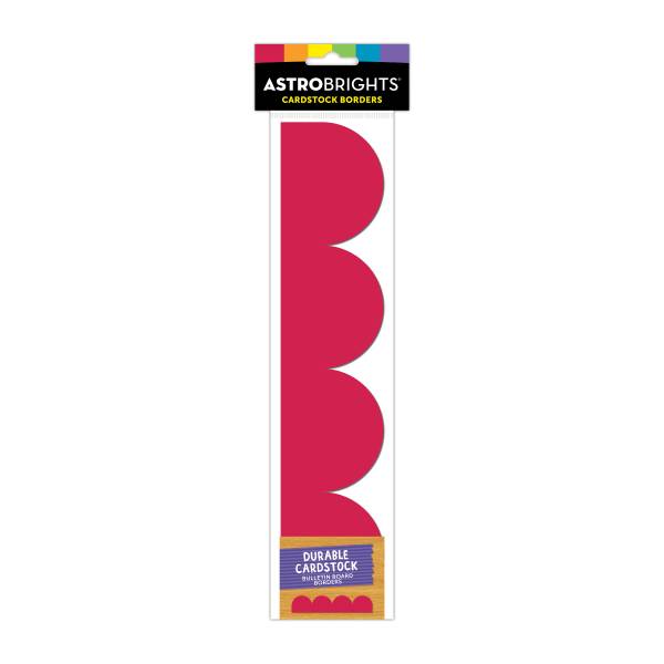 Astrobrights Bulletin Board Borders, 2" x 12", Re-Entry Red, Pack Of 20 Borders