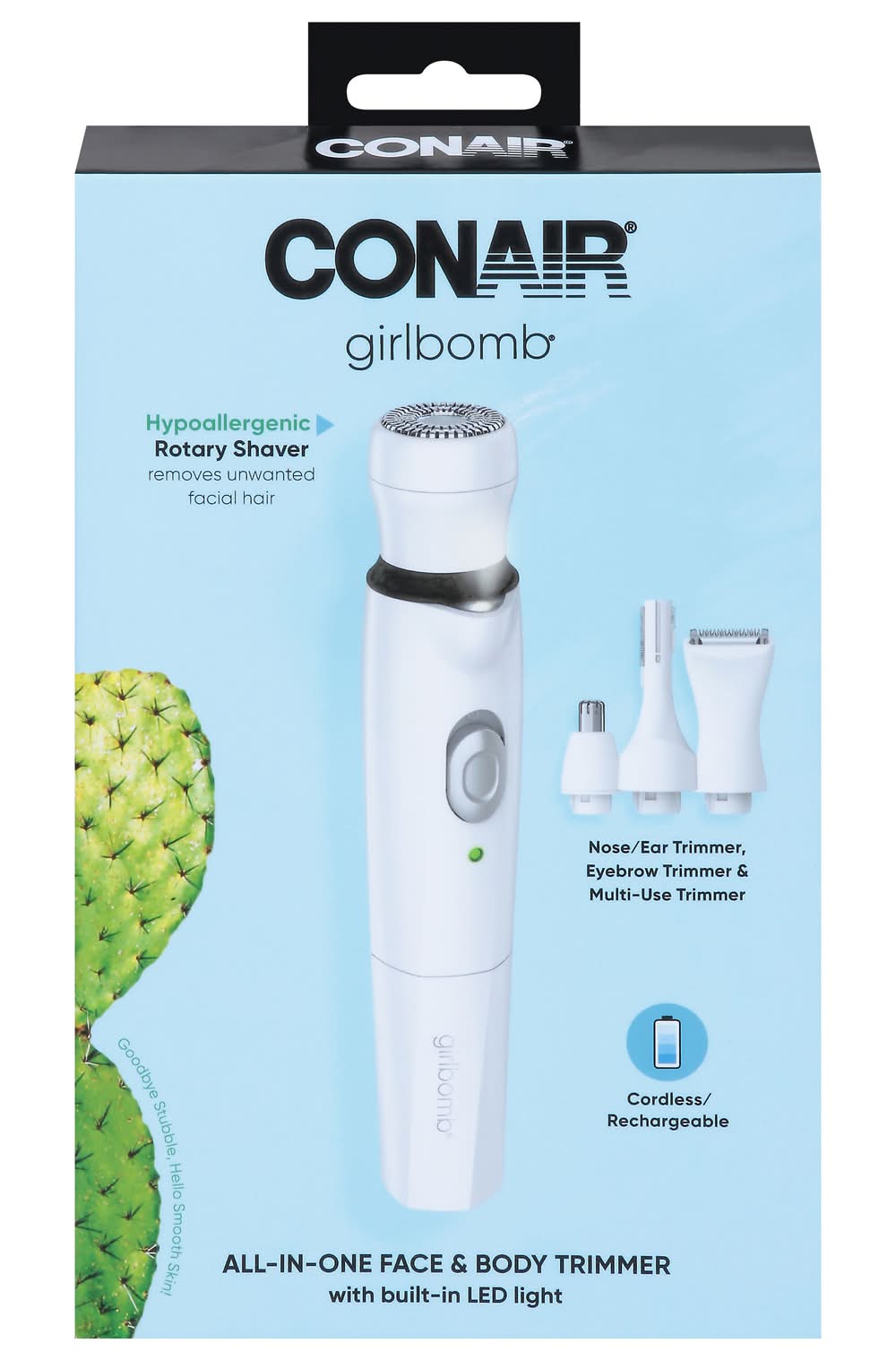 Conair Girlbomb All-In-One Rotary Shaver Face & Body Trimmer
