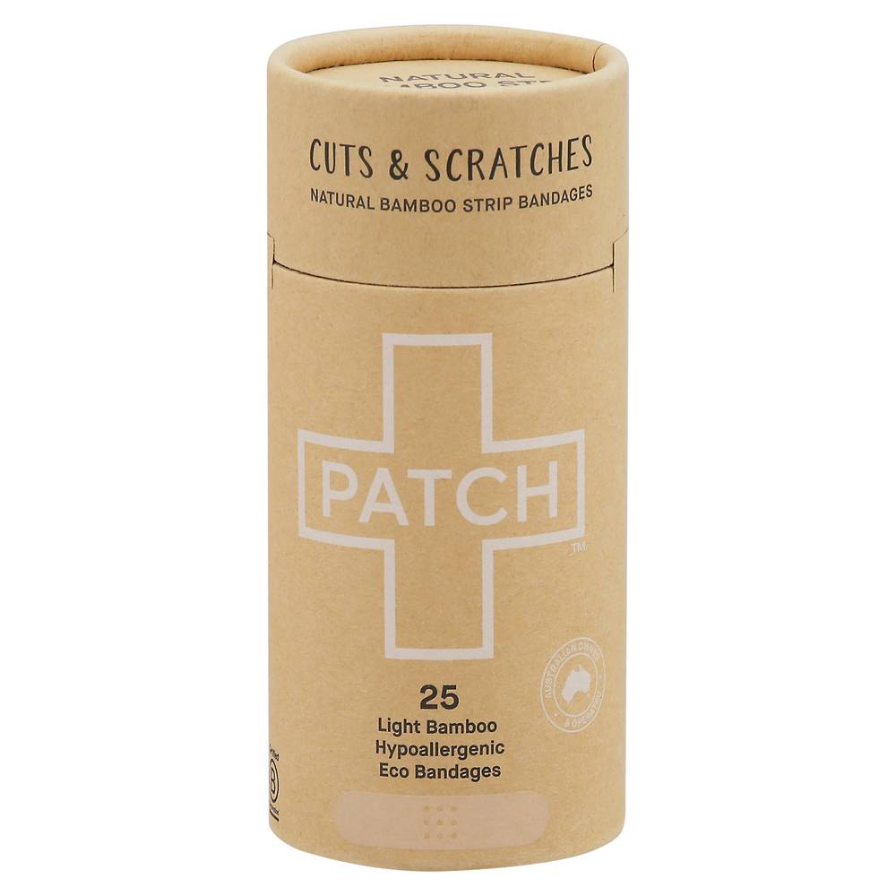 Patch Cuts & Scratches Light Bamboo Strip Bandages