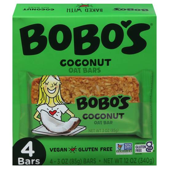 Bobo's Coconut Oat Bars (4 x 3 oz)