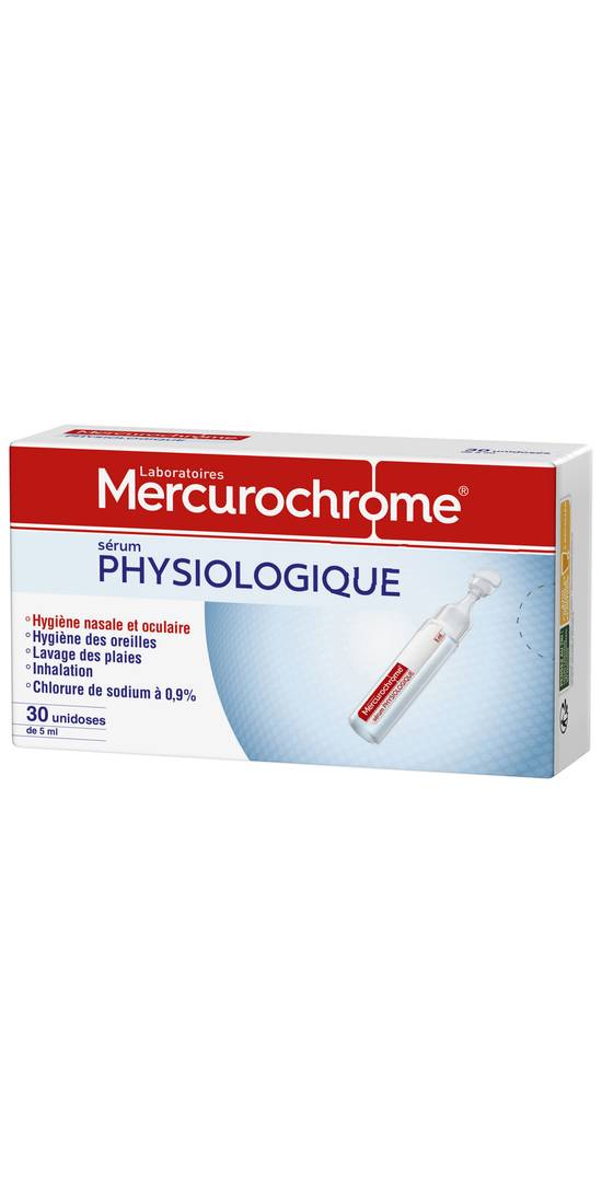 Mercurochrome - Sérum physiologique hygiène oculaire et nasale (30 pièces, 150 ml)