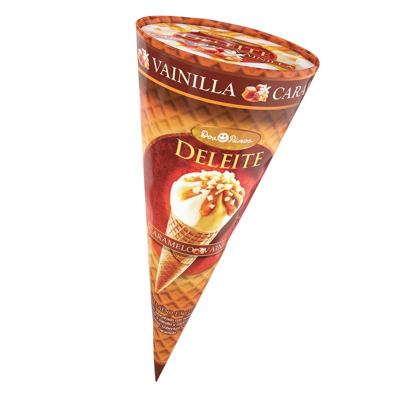 Dos pinos cono helado deleite (vainilla caramelo)