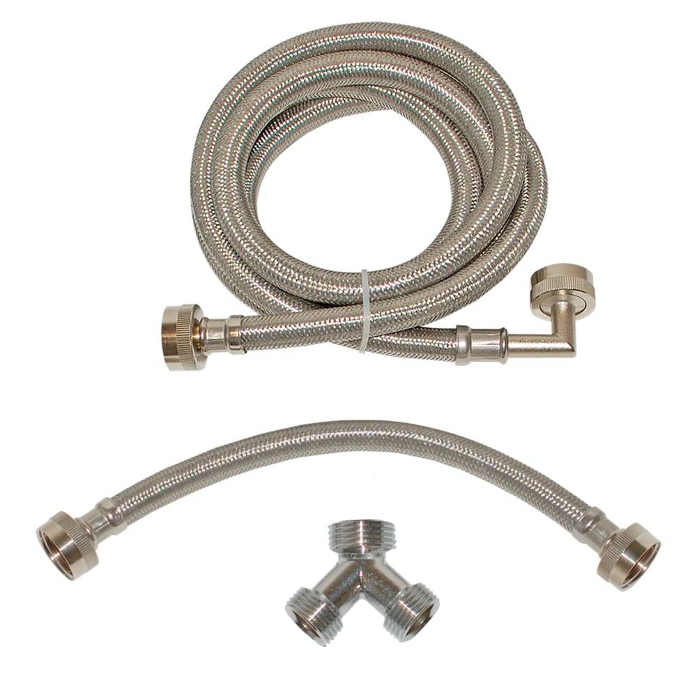 EASTMAN 72-in 3/4-in FHT Inlet x 3/4-in FHT Outlet Braided Stainless Steel Steam Dryer Installation Kit | 98538