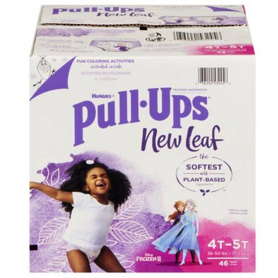 Huggies Pull-Ups Girl New Leaf Diapers 4t-5t (46 units)