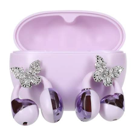 Open Ear Jeweled True Wireless Earbuds Purple