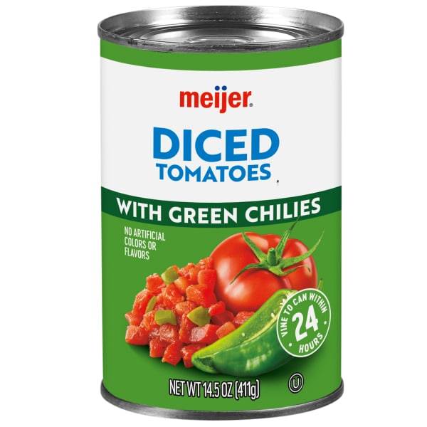 Meijer Original Diced Tomatoes & Green Chilis