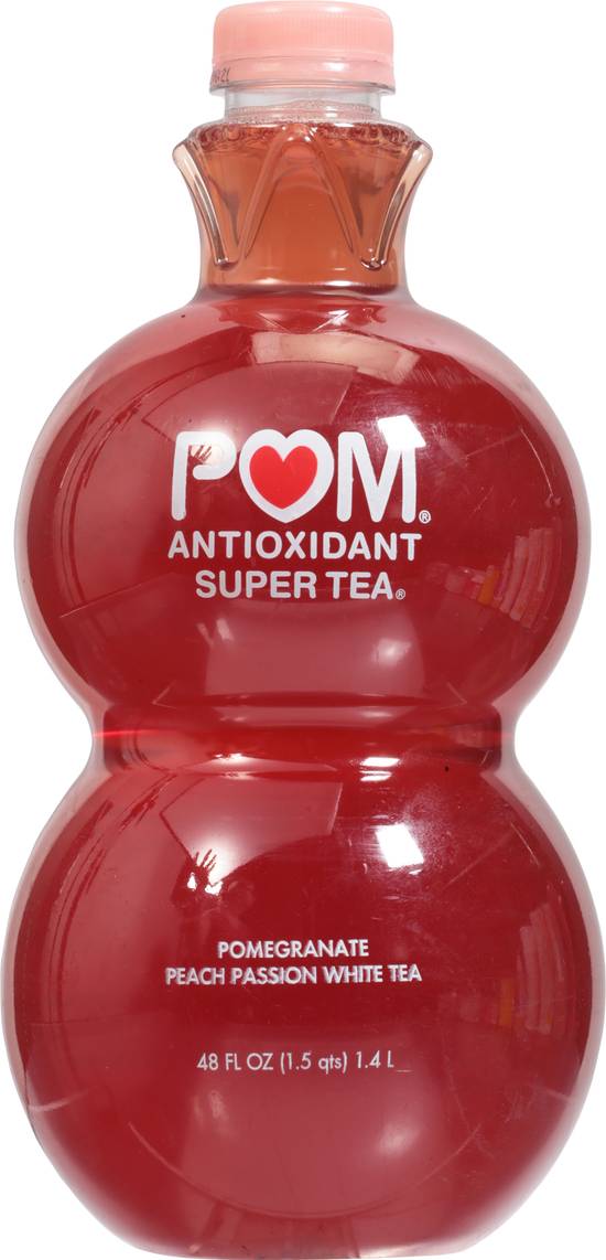 Pom Antioxidant Super Tea Peach Passion Pomegranate White Tea (48 fl oz