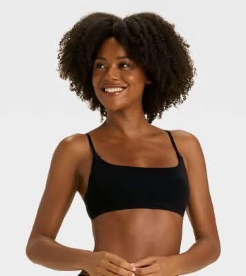 Auden Luxe Stretch Unlined Nursing Bralette, Women, L, Black