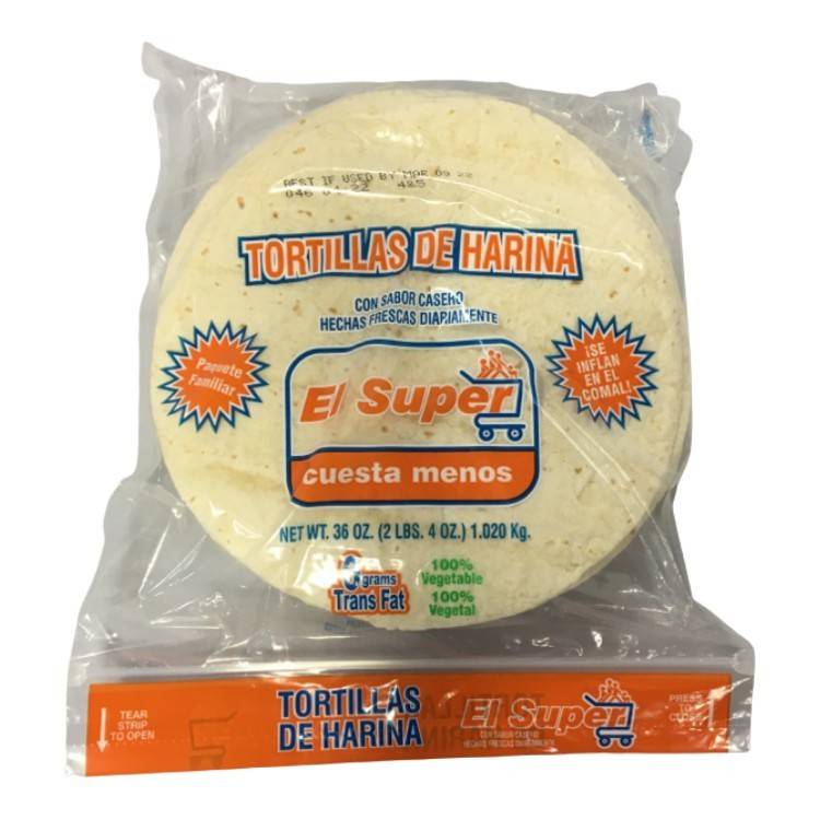El Super Tortillas De Harina Flour Tortillas (36 oz)