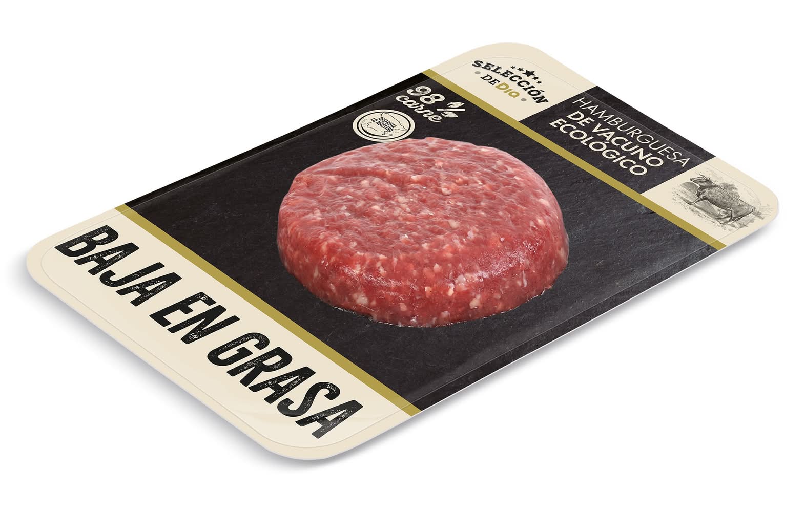 Hamburguesa De Vacuno Ecológico Baja En Grasa Selección De Dia Bandeja 150 G