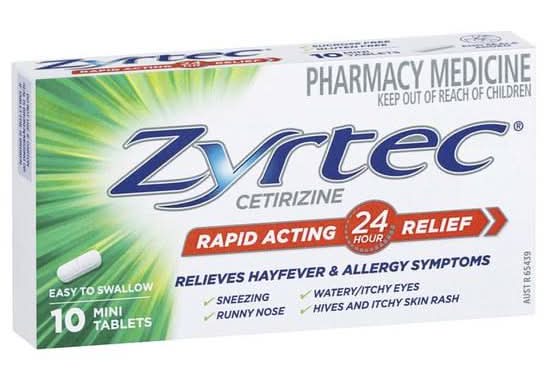 Zyrtec Rapid Acting Allergy & Hayfever Tablets 10 pk