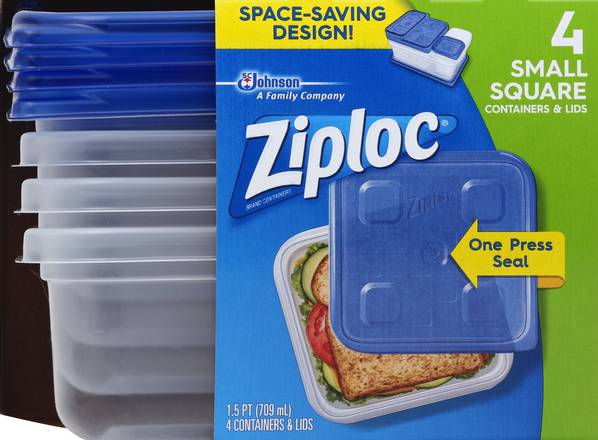 Ziploc Smart Snap Technology Leakproof Containers & Lids (4 ct)